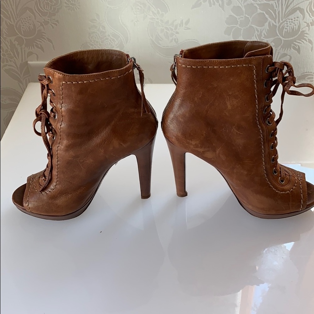 Miu Miu Open Toe Booties Size 37 - image 3